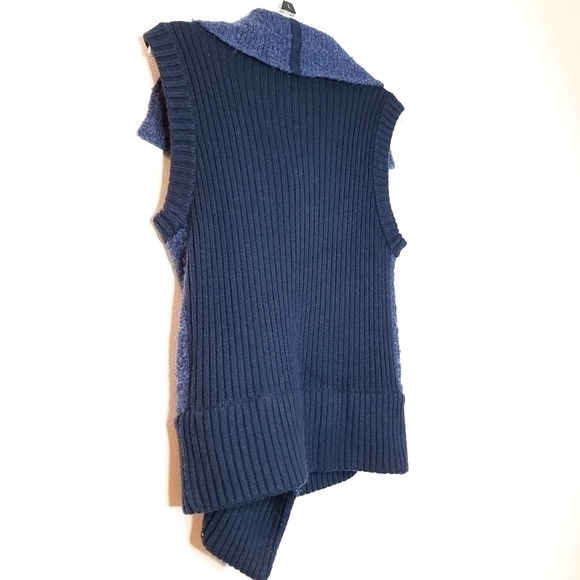 Banana Republic Cardigan Vest Women's Small Merino Wool Asymmetrical Zipper - Picture 11 of 13